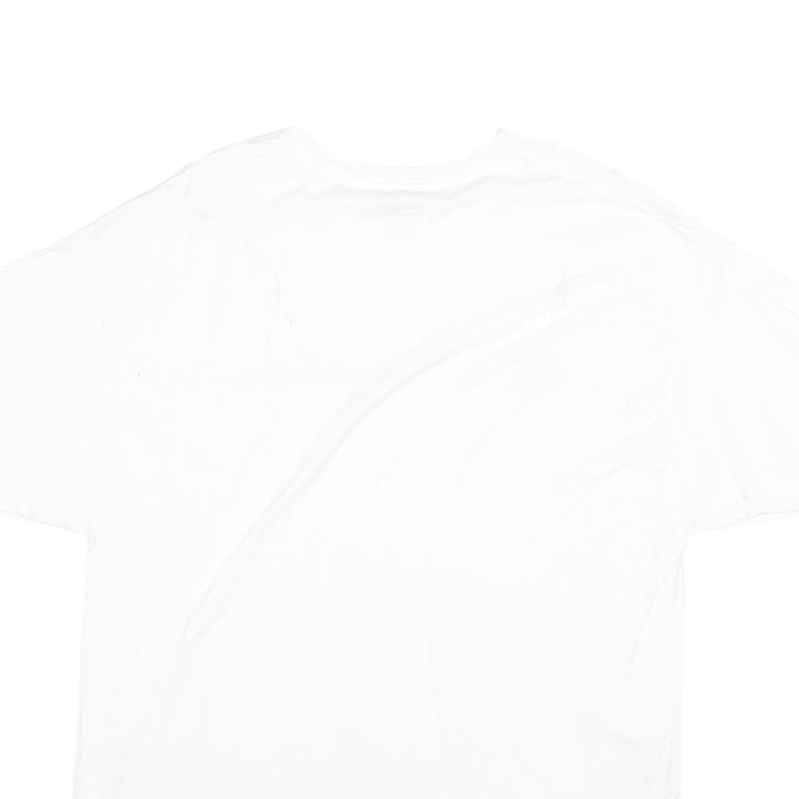 CHAMPION Mens White Cotton Blend Graphic T-Shirt XL Short Sleeve Crew Neck