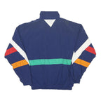 COTTON TRADERS Mens Navy & Green Colourblock Zip Jacket M Nylon Retro Sportswear