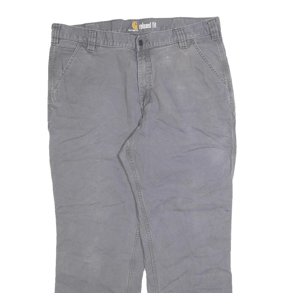 CARHARTT Mens Relaxed Fit Jeans Grey Cotton Blend W38 L30 Utility Workwear