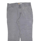 CARHARTT Mens Relaxed Fit Jeans Grey Cotton Blend W38 L30 Utility Workwear