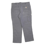 CARHARTT Mens Relaxed Fit Jeans Grey Cotton Blend W38 L30 Utility Workwear