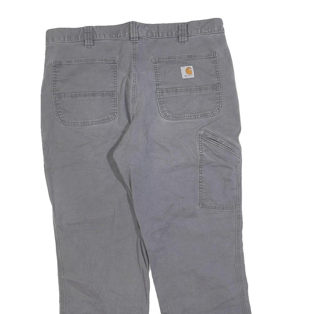 CARHARTT Mens Relaxed Fit Jeans Grey Cotton Blend W38 L30 Utility Workwear