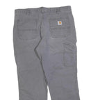 CARHARTT Mens Relaxed Fit Jeans Grey Cotton Blend W38 L30 Utility Workwear