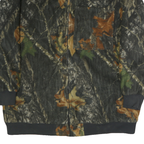 Mens Green Brown Polyester Jacket L Casual Zip Up Plain Camouflage Outdoor