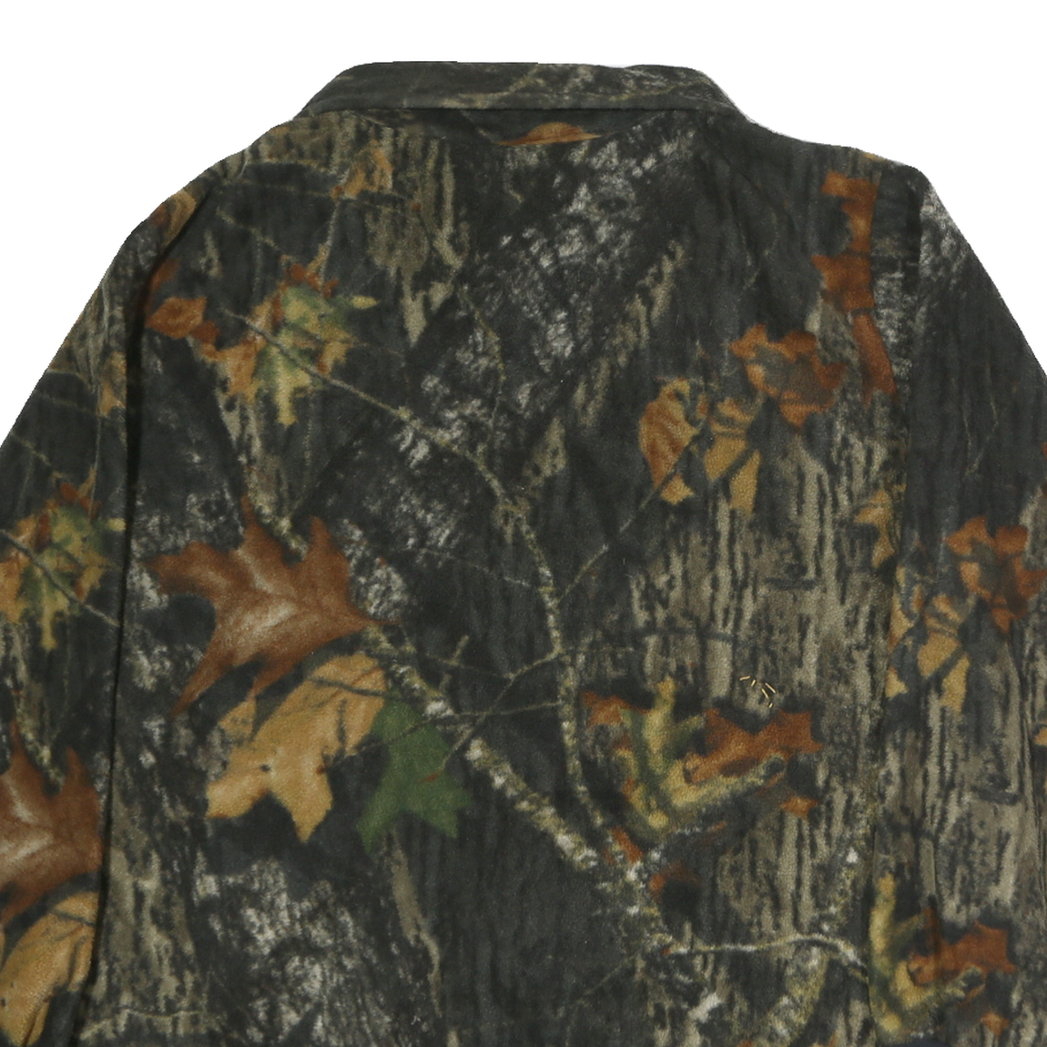 Mens Green Brown Polyester Jacket L Casual Zip Up Plain Camouflage Outdoor