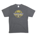 PORT & COMPANY Mens Grey Hamilton Basketball Camp Graphic T-Shirt M Crew Neck