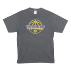 PORT & COMPANY Mens Grey Hamilton Basketball Camp Graphic T-Shirt M Crew Neck