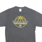 PORT & COMPANY Mens Grey Hamilton Basketball Camp Graphic T-Shirt M Crew Neck