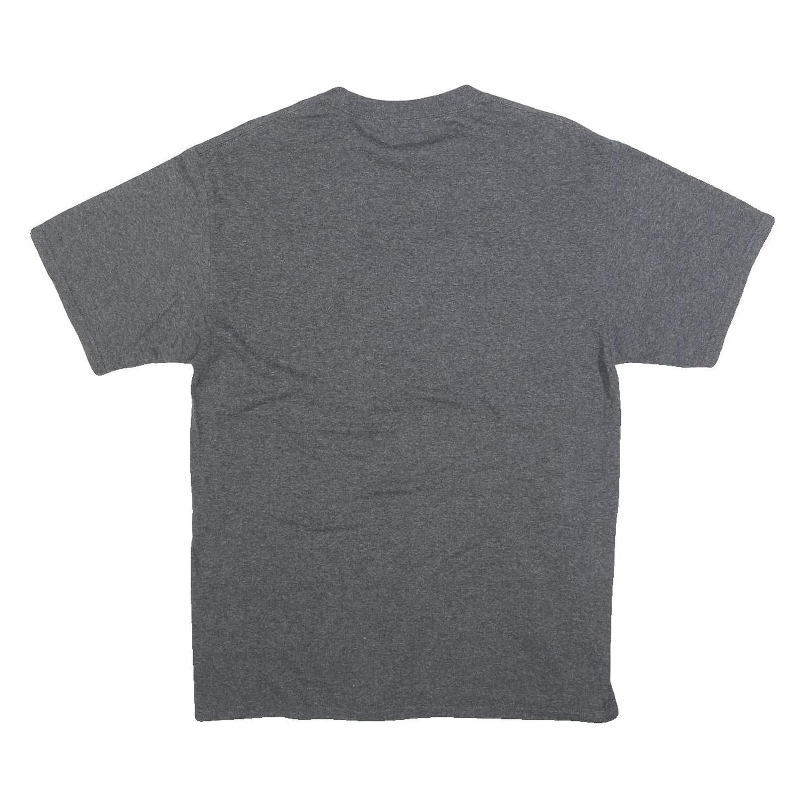 PORT & COMPANY Mens Grey Hamilton Basketball Camp Graphic T-Shirt M Crew Neck