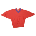 SLOPPY JOES Mens Red & Purple V-Neck M Cotton Blend Sweatshirt Pullover