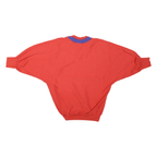 SLOPPY JOES Mens Red & Purple V-Neck M Cotton Blend Sweatshirt Pullover