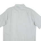 DARIO MONTI Mens Light Grey Shirt L Polyester Blend Casual Button-Up