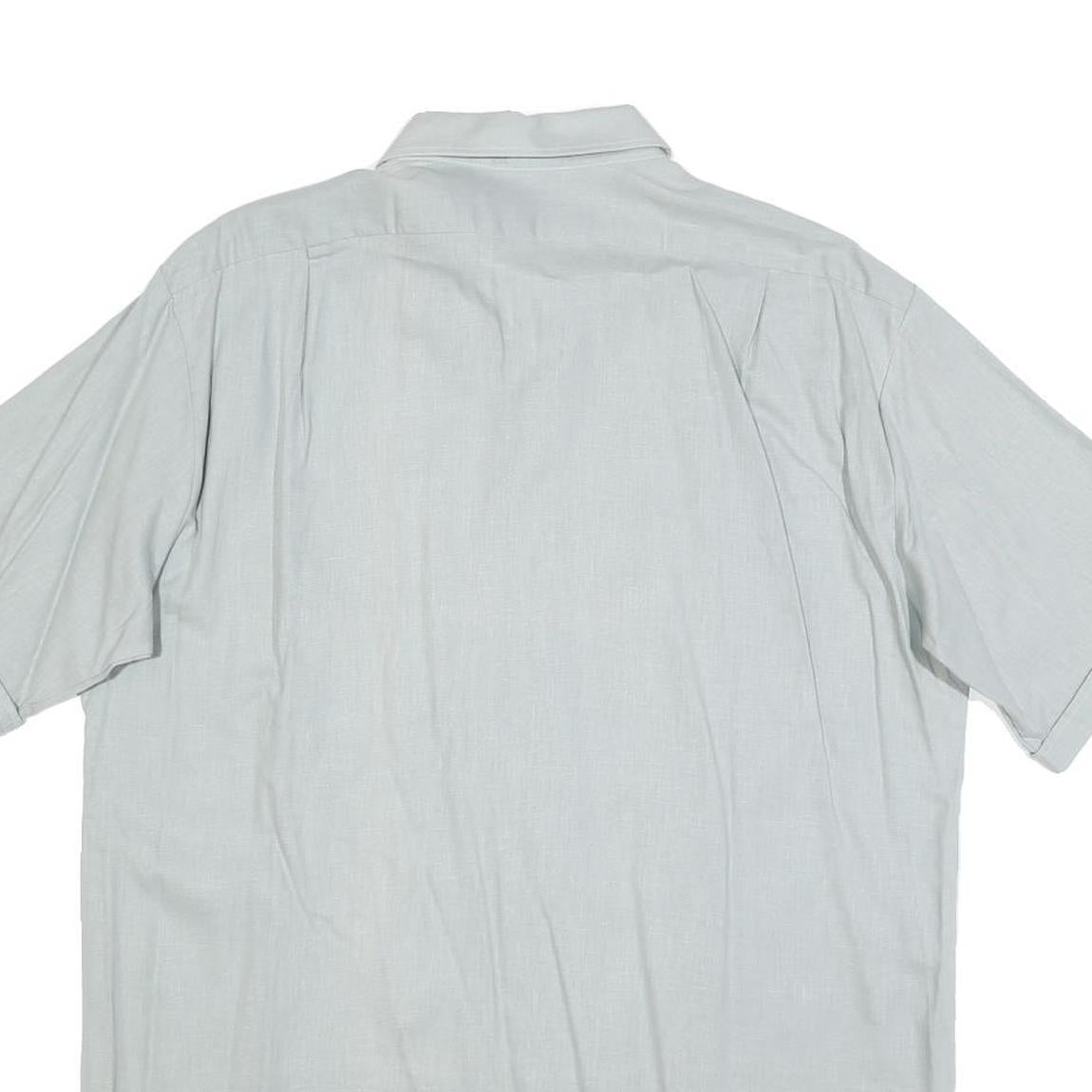 DARIO MONTI Mens Light Grey Shirt L Polyester Blend Casual Button-Up