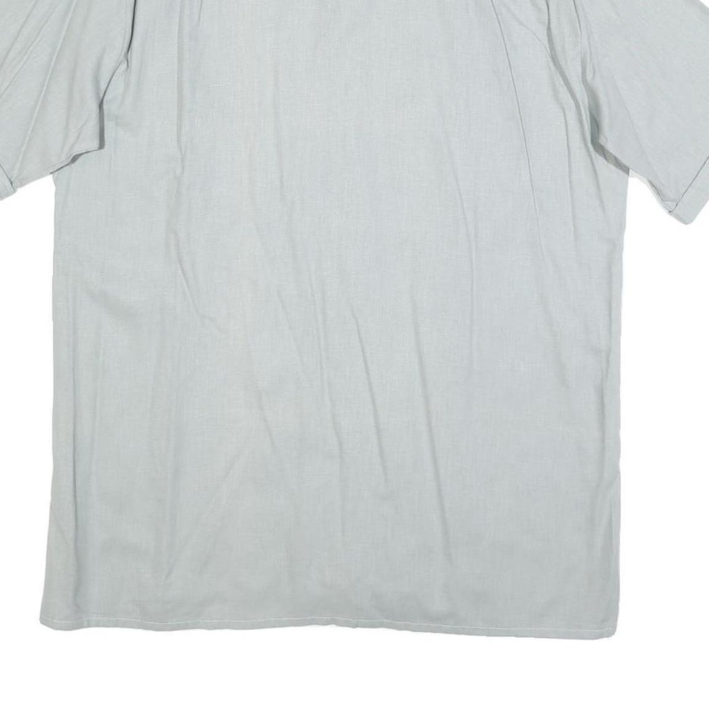 DARIO MONTI Mens Light Grey Shirt L Polyester Blend Casual Button-Up