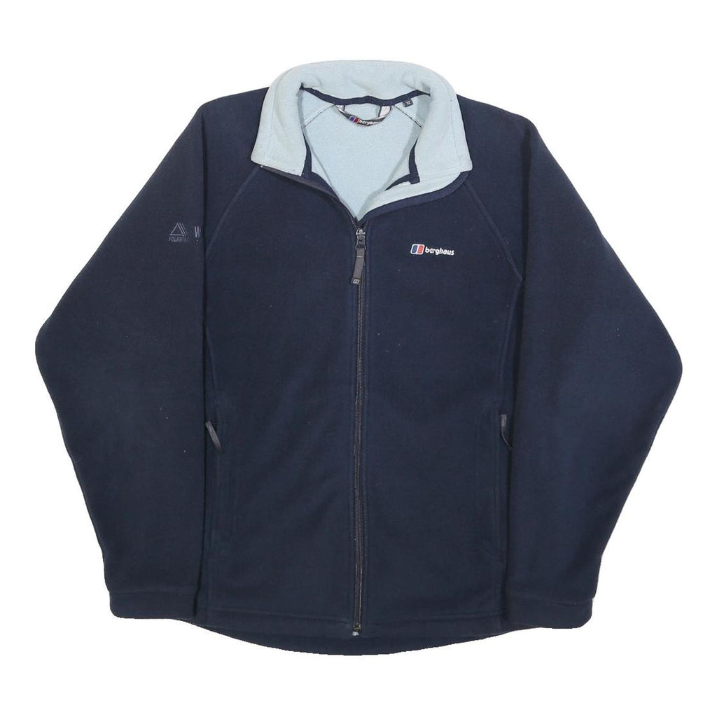 BERGHAUS Womens Navy Blue Fleece Jacket M Polyester Zip Outdoor Casual Warm