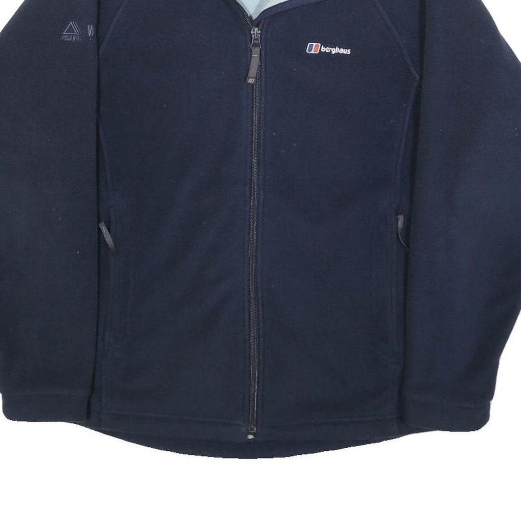 BERGHAUS Womens Navy Blue Fleece Jacket M Polyester Zip Outdoor Casual Warm