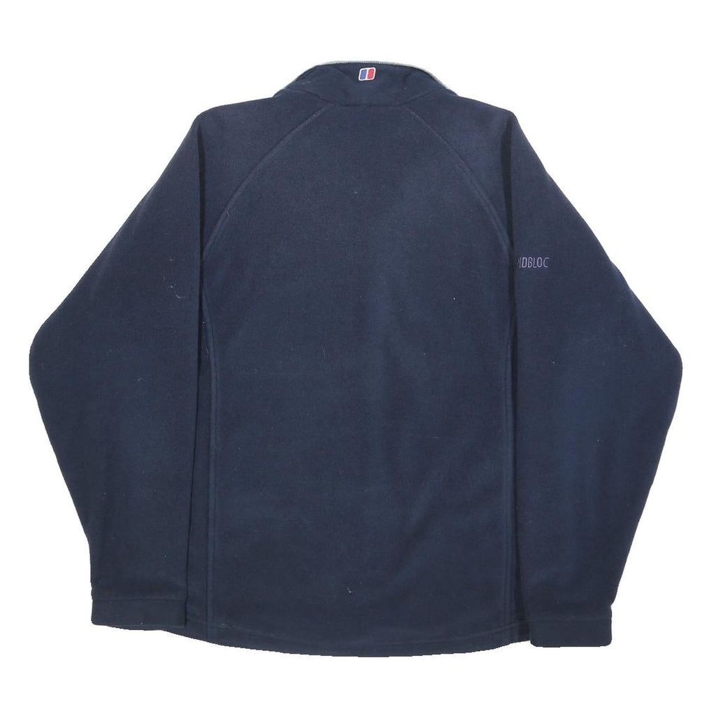 BERGHAUS Womens Navy Blue Fleece Jacket M Polyester Zip Outdoor Casual Warm