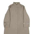 Womens Beige Button Front Classic Jacket UK 16 Polyester Blend Long Sleeve