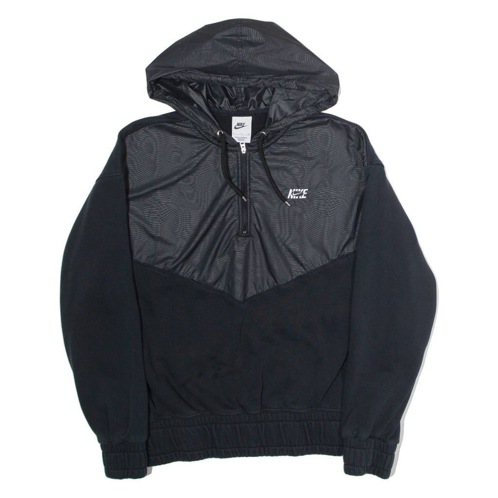 NIKE Womens Pullover Jacket Black Hooded S