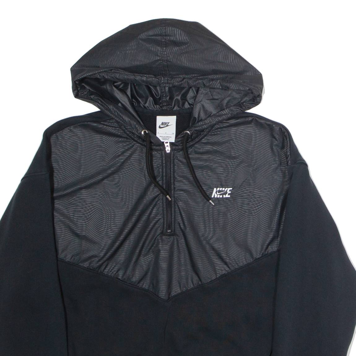 NIKE Womens Pullover Jacket Black Hooded S