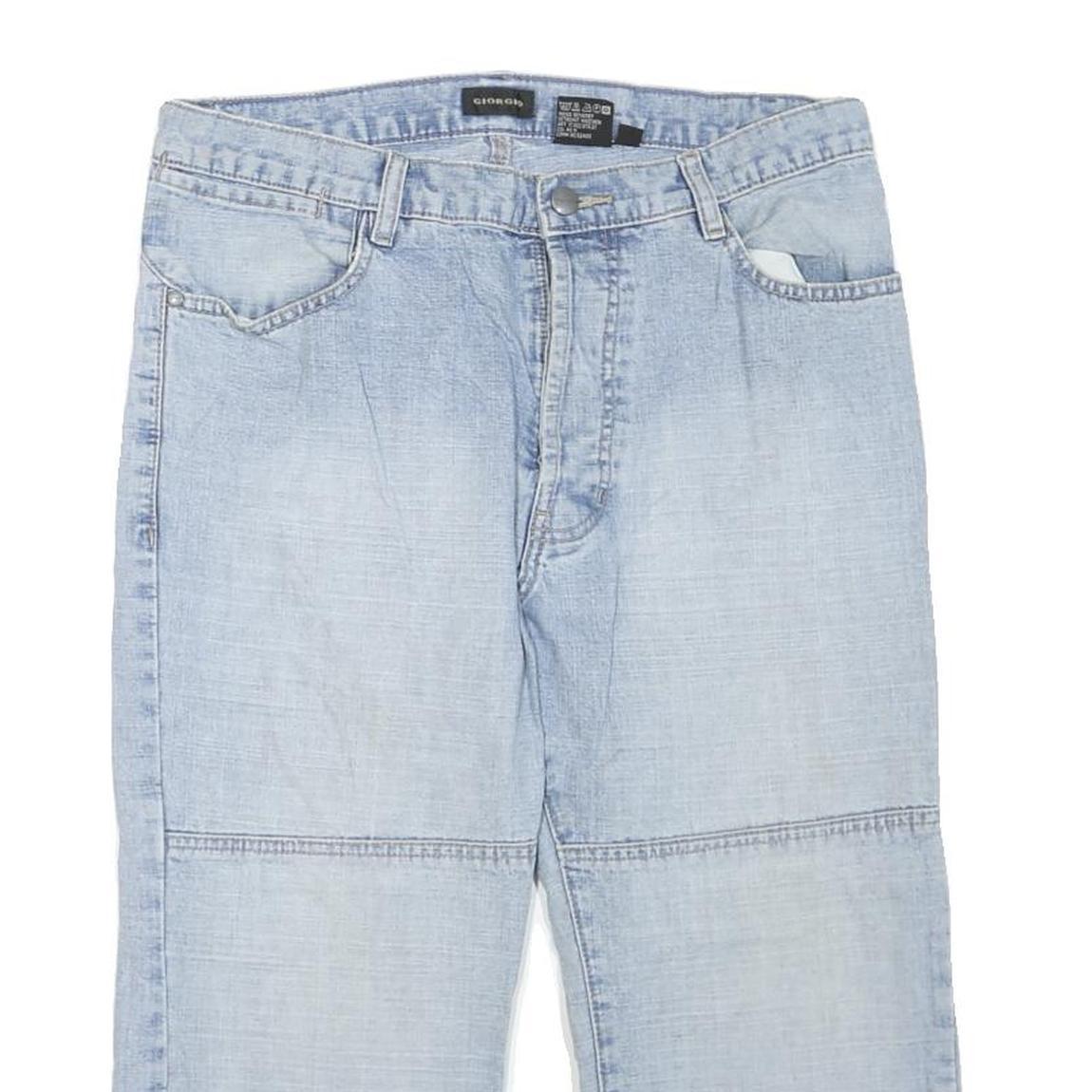 GIORGIO Womens Shorts Blue Casual M W33 Cotton Blend Relaxed Fit