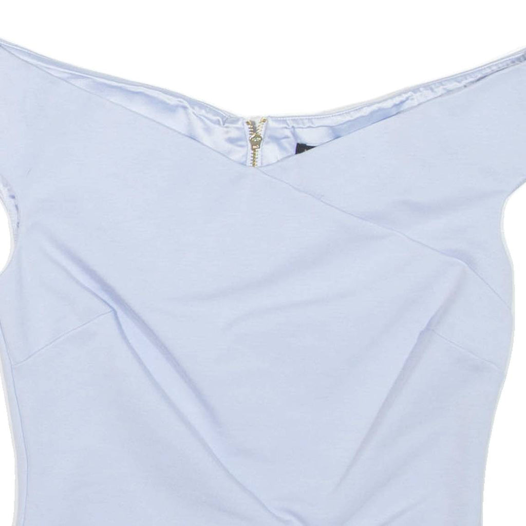 TED BAKER Womens Cropped Blouse Blue Sleeveless XXS