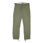 CARHARTT Mens Cotton Blend Green Regular Cargo Trousers W30 L32 Casual Workwear