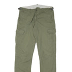 CARHARTT Mens Cotton Blend Green Regular Cargo Trousers W30 L32 Casual Workwear