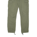 CARHARTT Mens Cotton Blend Green Regular Cargo Trousers W30 L32 Casual Workwear