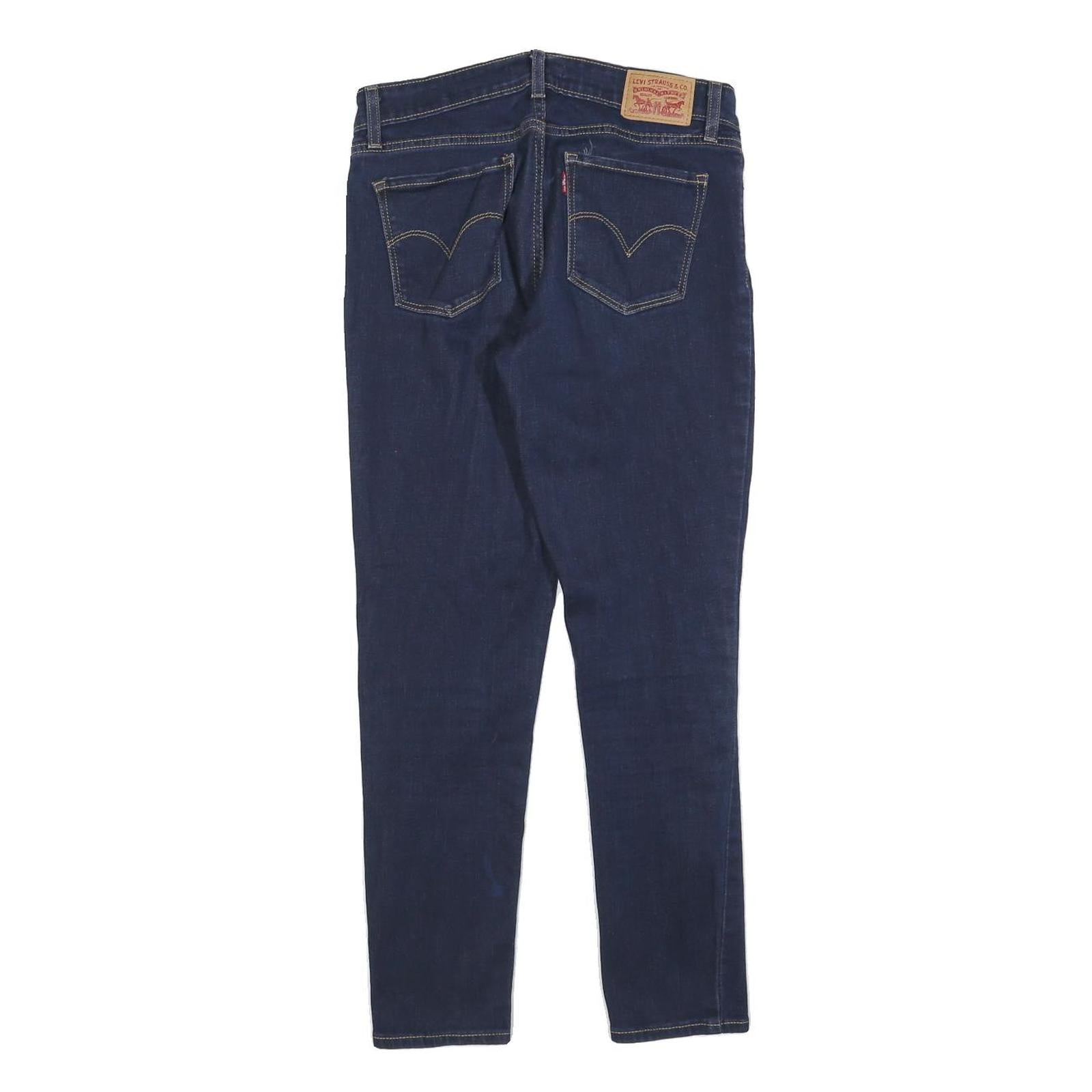 LEVI'S Womens 711 Slim Blue Denim Dark Slim Skinny Jeans W28 L27