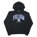 JERZEES Mens Black Folsom Bulldogs Pullover Hoodie M Cotton Blend Casual