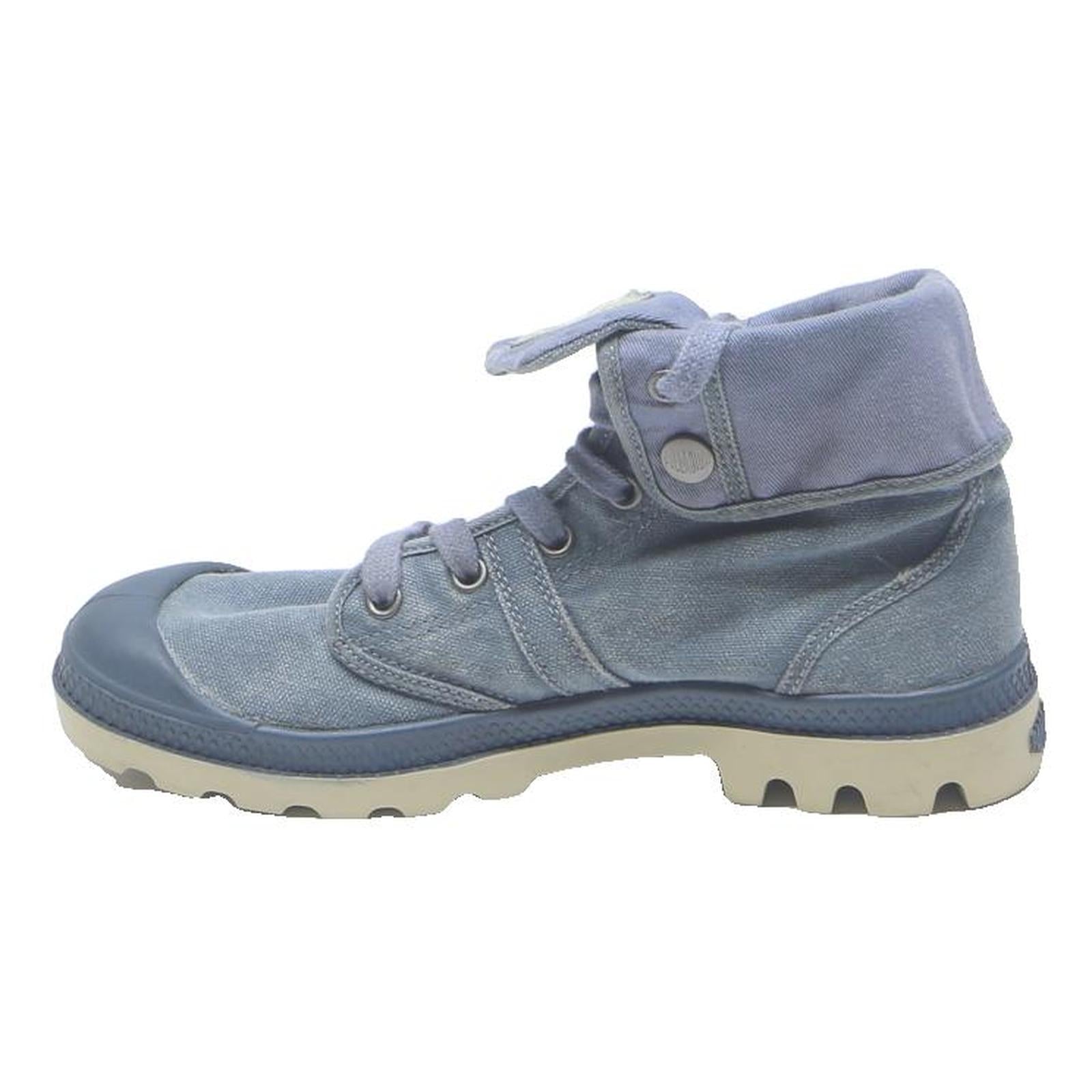 PALLADIUM Pampa Hi Womens Lace-Up Canvas Boots Blue UK 5 Casual Outdoor