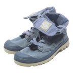 PALLADIUM Pampa Hi Womens Lace-Up Canvas Boots Blue UK 5 Casual Outdoor