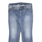 SILVER JEANS Womens Blue Regular Fit Straight Denim Light Wash W36 L28 Classic