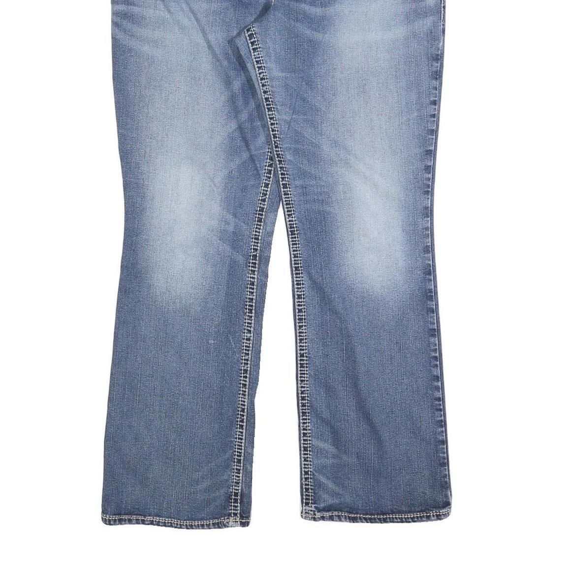 SILVER JEANS Womens Blue Regular Fit Straight Denim Light Wash W36 L28 Classic