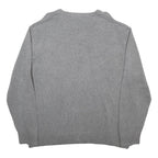 CHAPS Mens Grey Patterned Jumper Crew Neck Basic Knit 2XL Cotton Comfortable