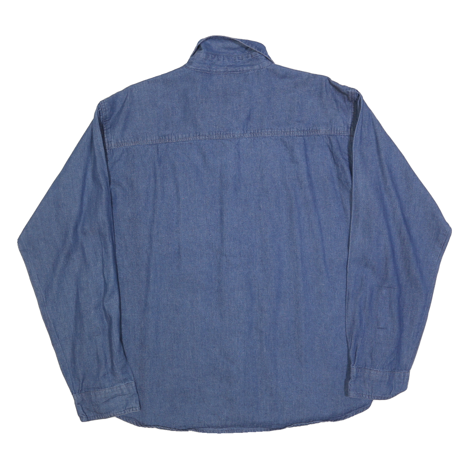 WOODLAND CREEK Mens Blue Cotton Shirt M Button-Down Collar Long Sleeve Casual