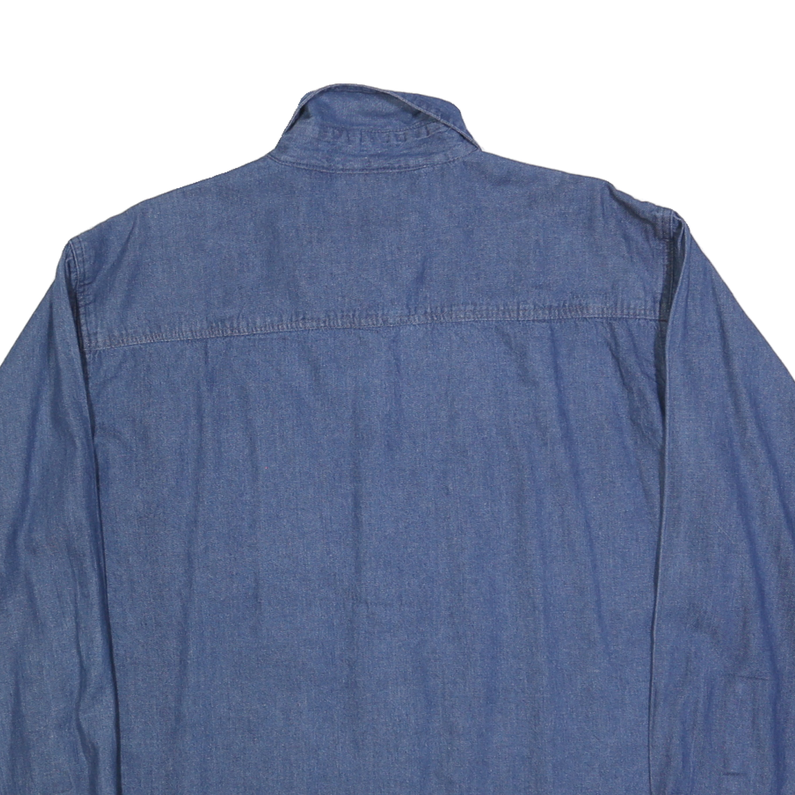 WOODLAND CREEK Mens Blue Cotton Shirt M Button-Down Collar Long Sleeve Casual