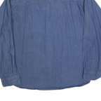 WOODLAND CREEK Mens Blue Cotton Shirt M Button-Down Collar Long Sleeve Casual