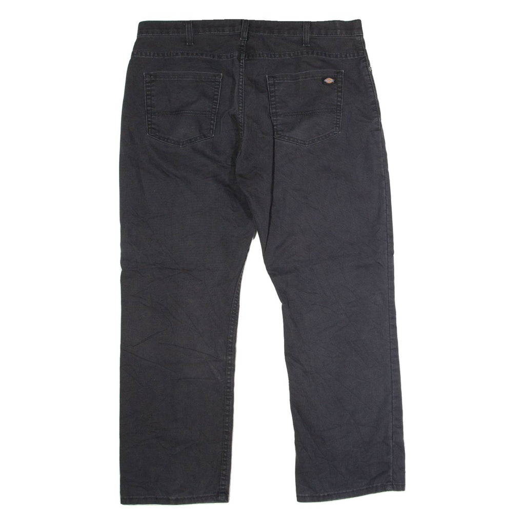 DICKIES Flex Workwear Mens Canvas Trousers Black Regular Straight W40 L30