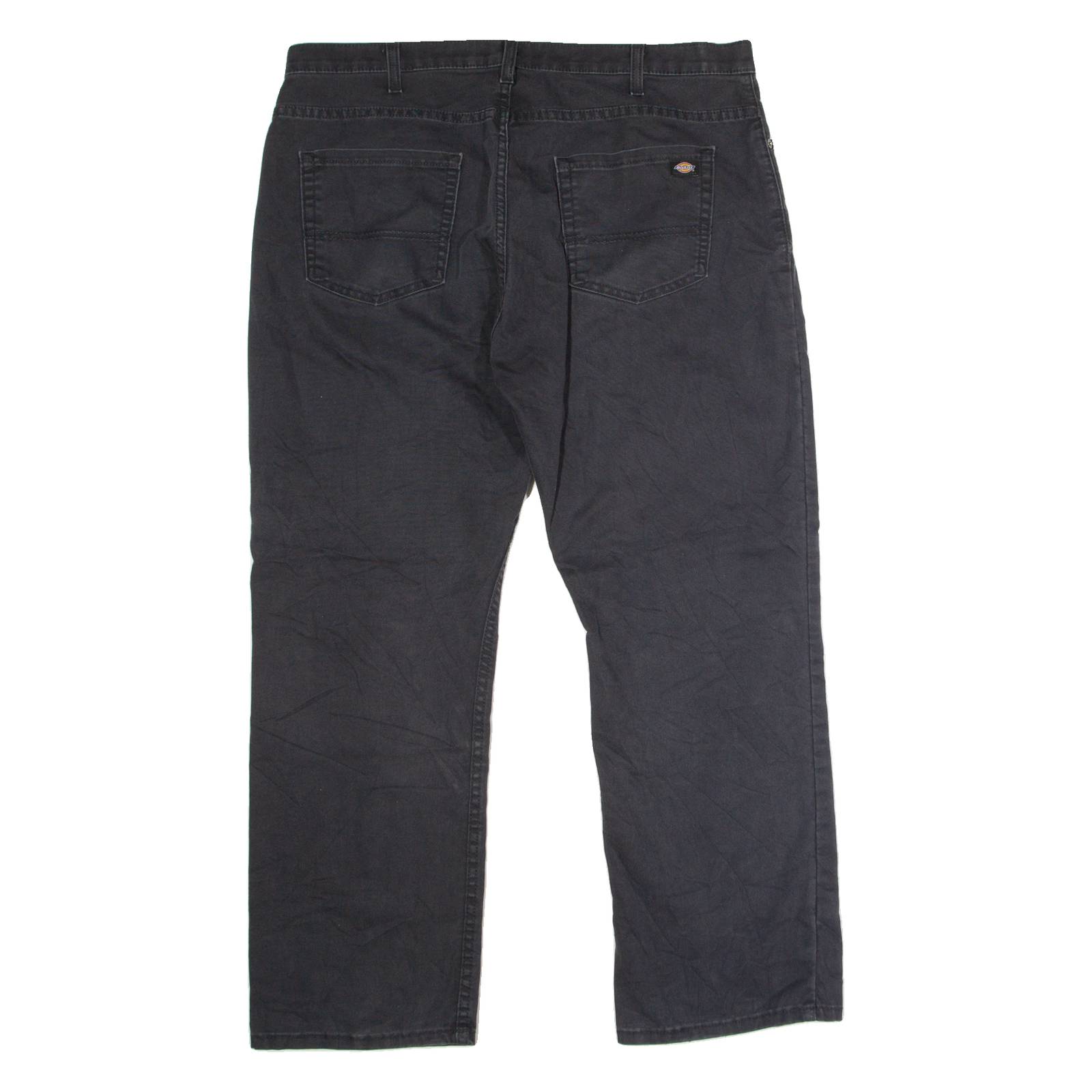 DICKIES Flex Workwear Mens Canvas Trousers Black Regular Straight W40 L30