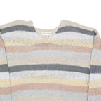 KNOX ROSE Womens Cream & Grey Patterned Jumper Crew Neck M Soft Knitwear