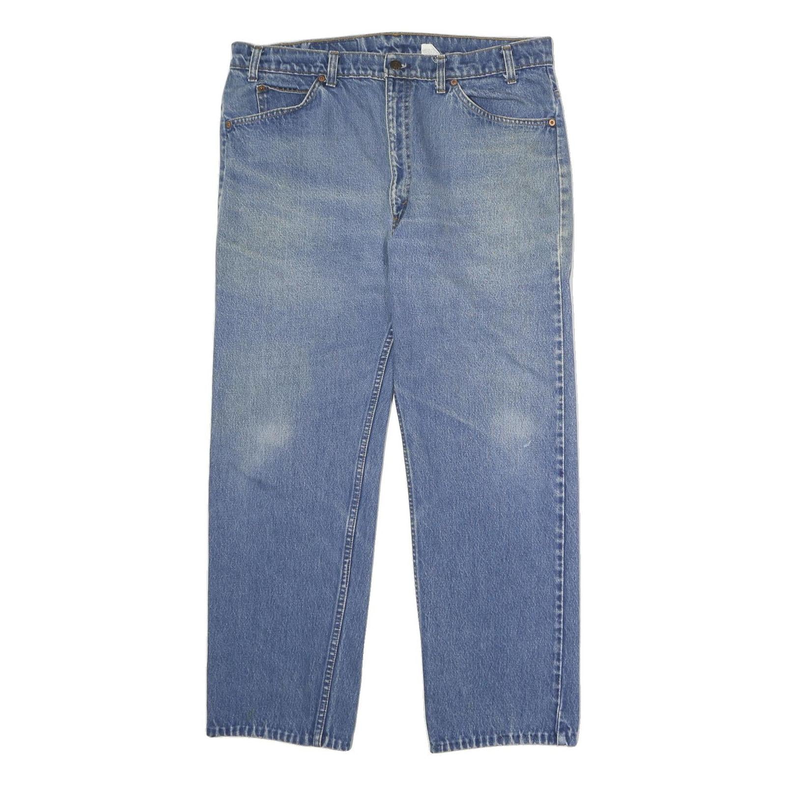 LEVI'S 505 Mens Jeans Blue Regular Straight Denim Medium W38 L29 Classic Fit Zip