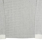 CONVERSE Womens Grey White Crew Neck Sweatshirt S Cotton Blend Lightweight