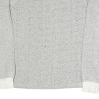 CONVERSE Womens Grey White Crew Neck Sweatshirt S Cotton Blend Lightweight