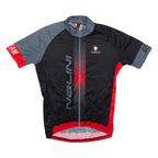 NALINI Full Zip Cycling Mens Jersey Black High Neck L