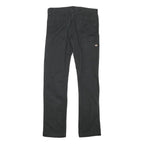 DICKIES Womens Cotton Blend Black Slim Straight Trousers W29 L29 Workwear Zip