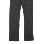 DICKIES Womens Cotton Blend Black Slim Straight Trousers W29 L29 Workwear Zip