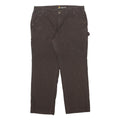 CARHARTT Womens Brown Regular Fit Straight Leg Trousers W36 L29 Cotton Blend