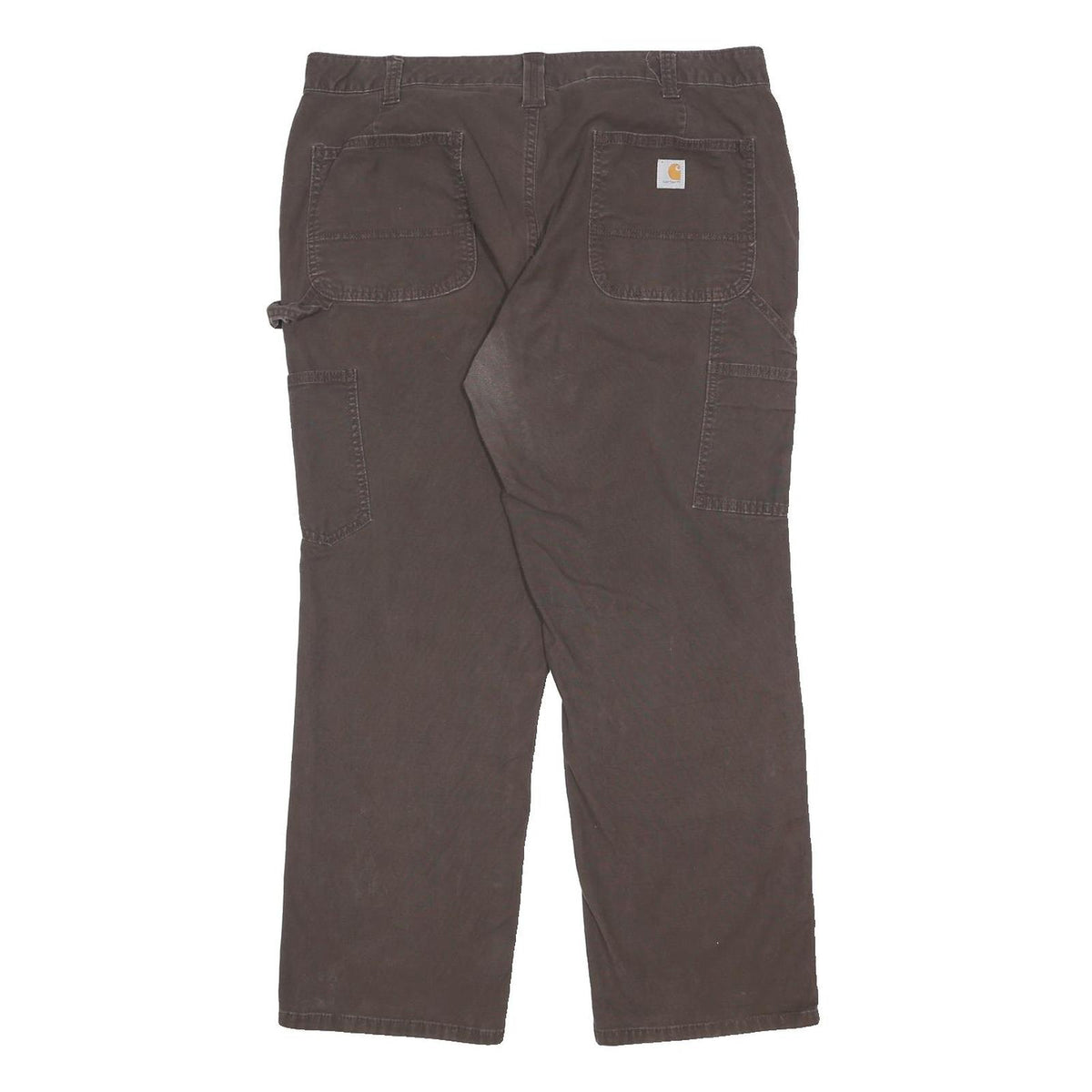 CARHARTT Womens Brown Regular Fit Straight Leg Trousers W36 L29 Cotton Blend